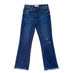 Vervet Bootcut Jeans Women's Sz 28 Distressed Raw Hem Grunge Cabincore High Rise